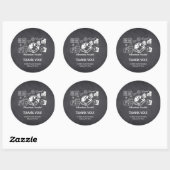 Sticker Rond Chalkboard Adventure Attend le Baby shower (Feuille)