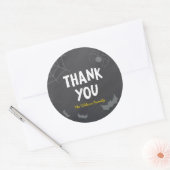 Sticker Rond Chalkboard Créatures Frightful Halloween Merci (Enveloppe)