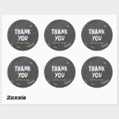 Sticker Rond Chalkboard Créatures Frightful Halloween Merci (Feuille)