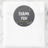 Sticker Rond Chalkboard Créatures Frightful Halloween Merci (Sac)