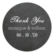 Chalkboard Flourish Rustic Wedding Merci