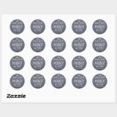 Sticker Rond Chalkboard Hearts Mariage Mint Favoriser Round (Feuille)