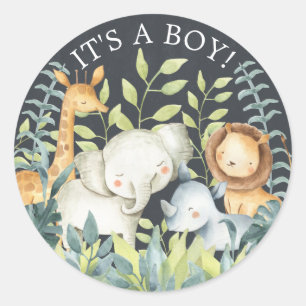Sticker Rond Chalkboard Jungle Animaux C'est un chevalier de la