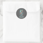 Sticker Rond Chalkboard plage mason jarre mignonette autocollan (Sac)