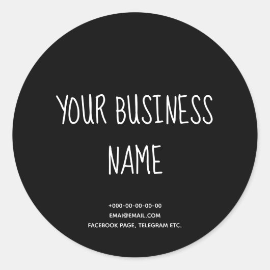 Sticker Rond Chalkboard style chic gâteaux, boulangerie, fait m (Devant)