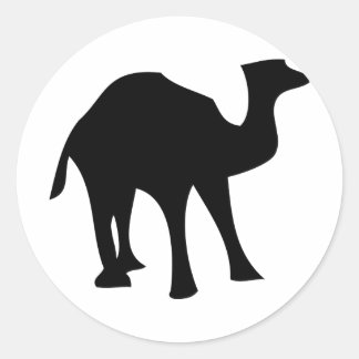 Sticker Rond chameau noir