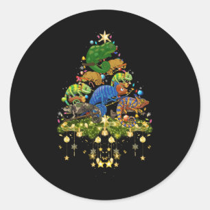 Sticker Rond Chamelees Feux de Noël Chameleon