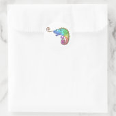 Sticker Rond Chameleon couleur cool (Sac)