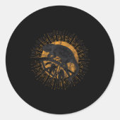 Sticker Rond Chameleon Wildlife Conservation Animal Reptile Lov (Devant)