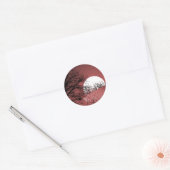 STICKER ROND CHAMP COMPLET LUNE - ROUGE (Enveloppe)