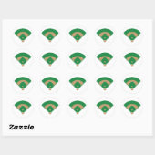 Sticker Rond Champ de baseball (Feuille)