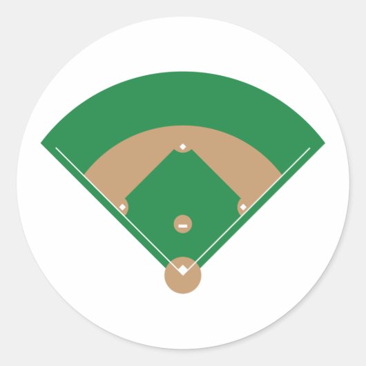 Sticker Rond Champ de baseball (Devant)