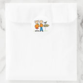 Sticker Rond Champ de citrouilles (Sac)
