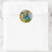 Sticker Rond Champ de fleurs d'art abstrait (Sac)