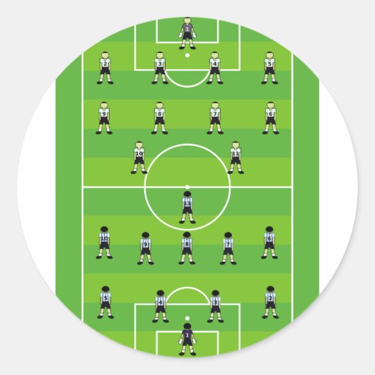 Sticker Rond Champ de football (Devant)