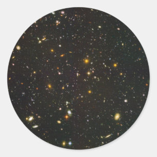 Sticker Rond Champ Hubble ultra profond