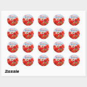 Sticker Rond Champ Poppy (Feuille)