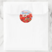 Sticker Rond Champ Poppy (Sac)