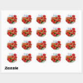 Sticker Rond CHAMP POPPY Ajouter votre texte (Feuille)