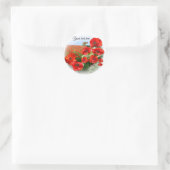 Sticker Rond CHAMP POPPY Ajouter votre texte (Sac)