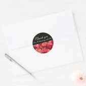 Sticker Rond CHAMP rose, Merci (Enveloppe)