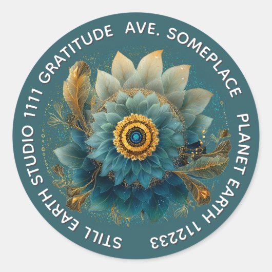 Sticker Rond Champ vivant | Mandala (Devant)