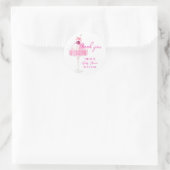 Sticker Rond Champagne cerise rose Brunch Baby shower mousseux (Sac)