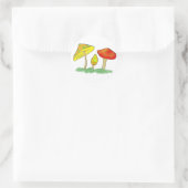 Sticker Rond Champignons (Sac)