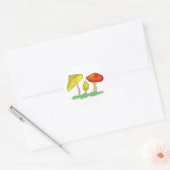 Sticker Rond Champignons (Enveloppe)