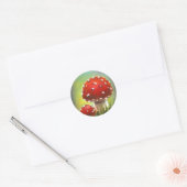 Sticker Rond Champignons (Enveloppe)