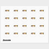 Sticker Rond Champignons (Feuille)