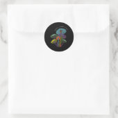 Sticker Rond Champignons Colorés D'Imagination (Sac)
