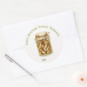 Sticker Rond Champignons cuits maison sur mesure (Enveloppe)