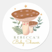 Sticker Rond Champignons des bois Anniversaire Favoriser (Devant)