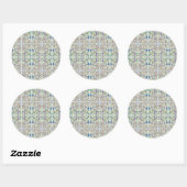 Sticker Rond Champignons et vignes (Feuille)