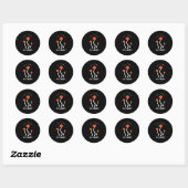 Sticker Rond Champignons Humour Drôle Dit Champignons Picker (Feuille)