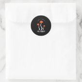 Sticker Rond Champignons Humour Drôle Dit Champignons Picker (Sac)