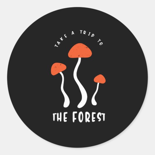 Sticker Rond Champignons Humour Drôle Dit Champignons Picker (Devant)