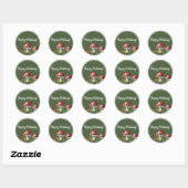 Sticker Rond Champignons Imaginaires (Feuille)