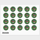Sticker Rond Champignons magiques (Feuille)
