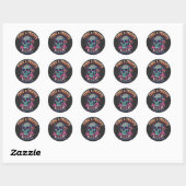 Sticker Rond Champignons & Peurs (Feuille)