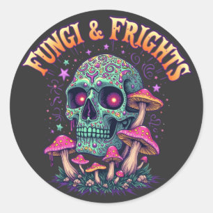 Sticker Rond Champignons & Peurs