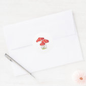 Sticker Rond Champignons Polka Dot (Enveloppe)