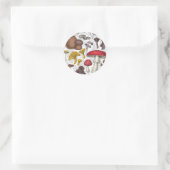 Sticker Rond Champignons sauvages (Sac)