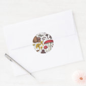 Sticker Rond Champignons sauvages (Enveloppe)
