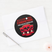 Sticker Rond Champion de Beer Pong (Enveloppe)