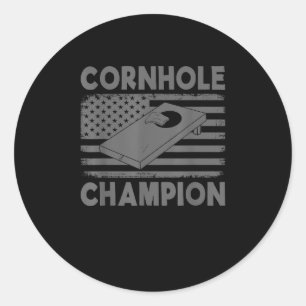 Sticker Rond Champion de Cornhole équipe de Cornhole sac de har