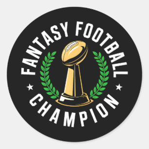 Sticker Rond Champion de football fantastique