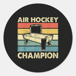 Sticker Rond Champion de hockey aérien - Joueur de hockey aérie