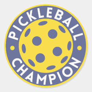 Sticker Rond Champion de Pickleball